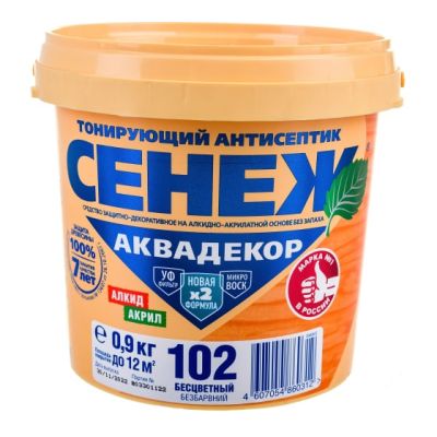 Х2-102 (бесцветный) -0,9 кг - Сенеж Аквадекор в Ярославле