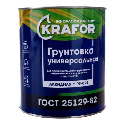 Грунт ГФ-021 серый 2,7кг (6) Krafor в Ярославле