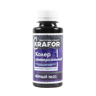 Колер универсальный №21 черный 100мл (6/108) "Krafor" в Ярославле