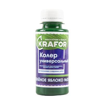 Колер универсальный №25 зеленое яблоко 100мл (6/108) "Krafor" в Ярославле