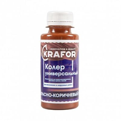 Колер универсальный №8 красно-коричневый 100мл (6/108) "Krafor" в Ярославле