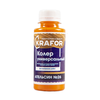 Колер универсальный №26 апельсин 100мл (6/108) "Krafor" в Ярославле