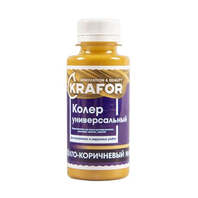Колер универсальный №3 желто-коричневый 100мл (6/108) "Krafor" в Ярославле