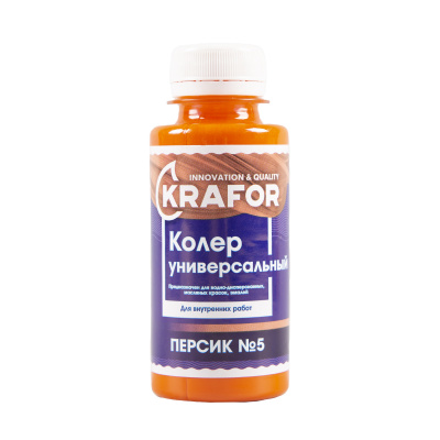 Колер универсальный №5 персик 100мл (6/108) "Krafor" в Ярославле