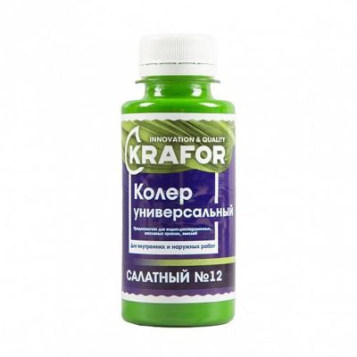 Колер универсальный №12 салатный 100мл (6/108) "Krafor" в Ярославле