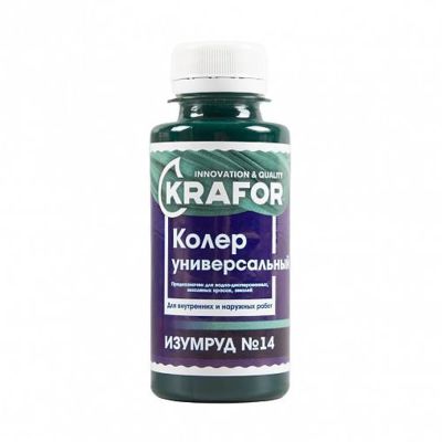 Колер универсальный №14 изумруд 100мл (6/108) "Krafor" в Ярославле