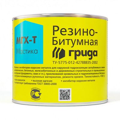Мастика резино-битумная МГХ-Т 2кг (1/210) "Грида" в Ярославле