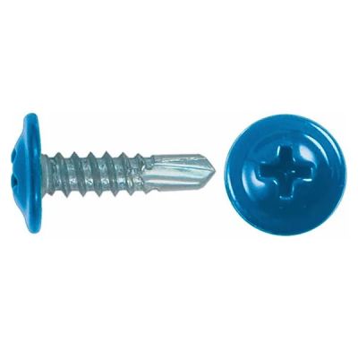 Саморез с прессшайбой сверло 4,2*25 RAL (5005) ярко-синий в Ярославле