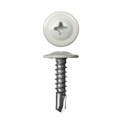 Саморез с прессшайбой сверло 4,2*25 RAL (9003) ярко-белый в Ярославле