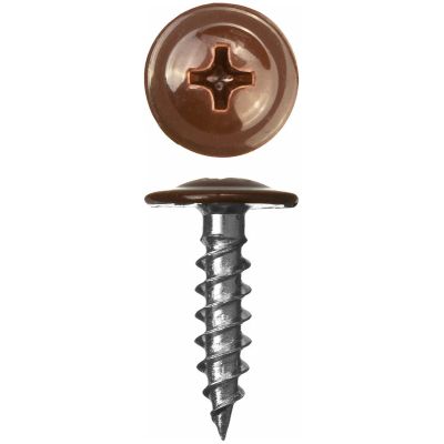 Саморез с прессшайбой острый 4,2*25 RAL (8017) темно-коричневый в Ярославле
