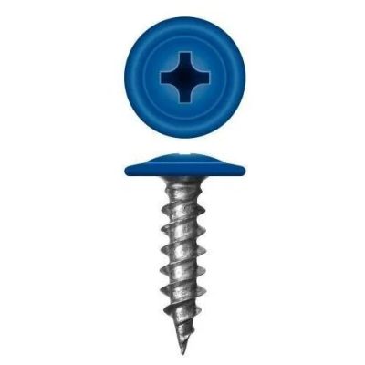 Саморез с прессшайбой острый 4,2*16 RAL (5005) ярко-синий в Ярославле