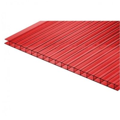 Сотовый поликарбонат UltraPlast 6х2100х6000 (гранатовый) в Ярославле